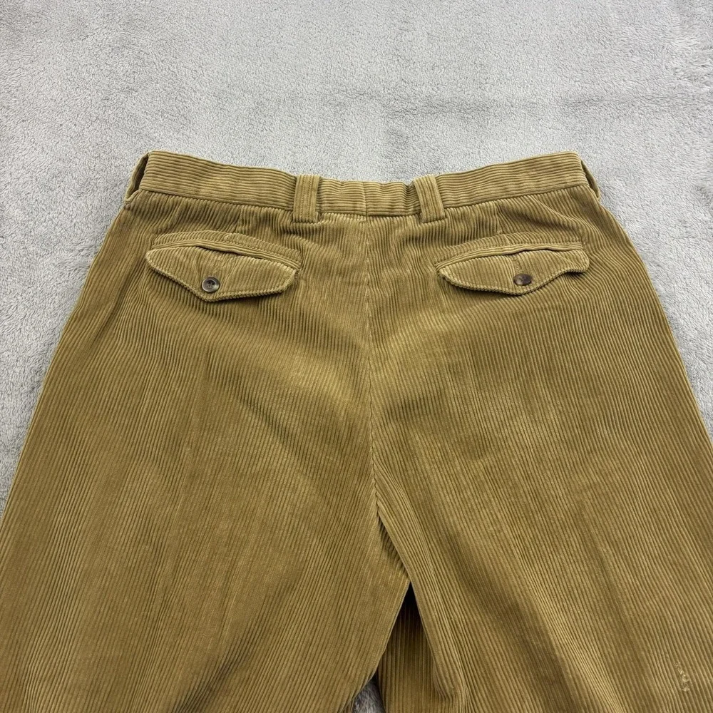 VTG LL Bean Corduroy Natural Fit Pants Mens 34x30 Tan Baggy 90s Skater Gorpcore‎